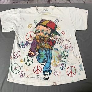 Betty Boop Peace Hippy T-Shirt 1993